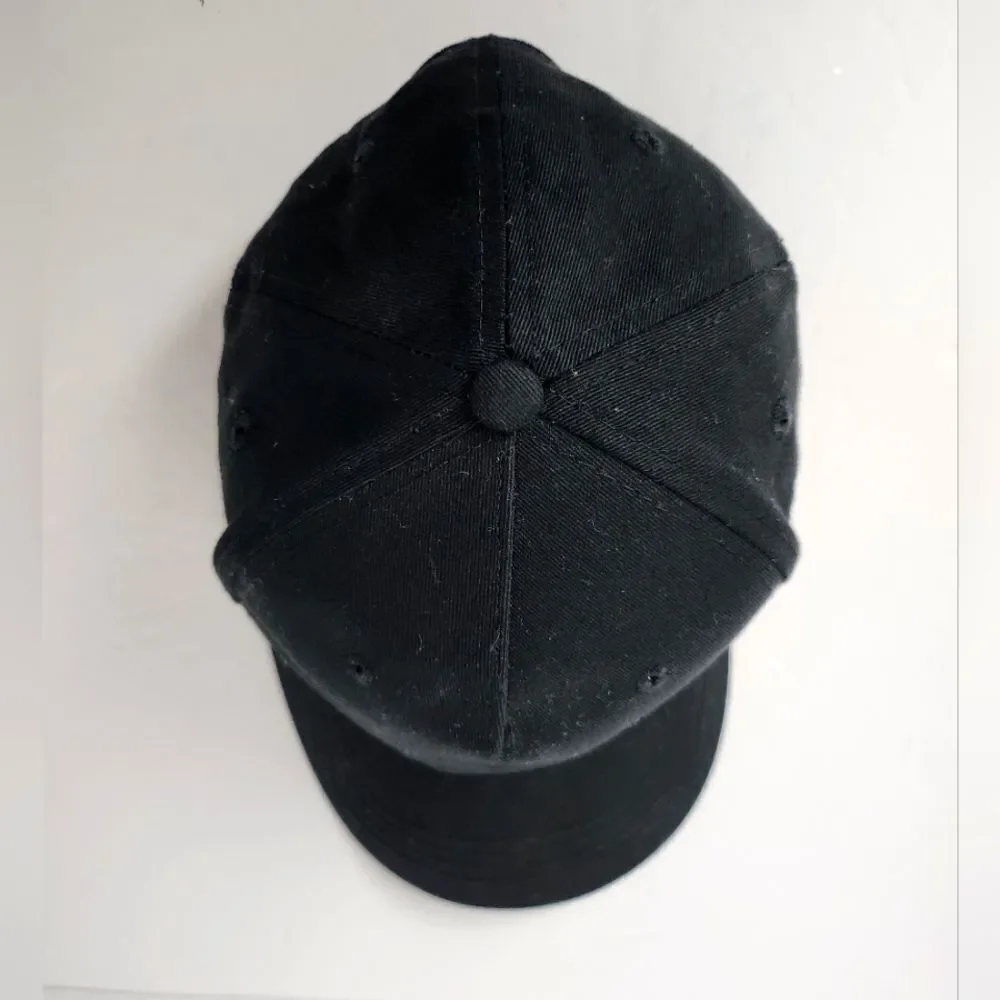 True Religion Snapback Baseball Cap Hat Black White Horseshoe Logo